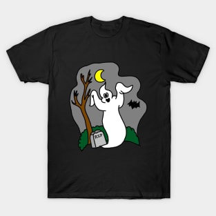 Halloween Graveyard Ghost T-Shirt